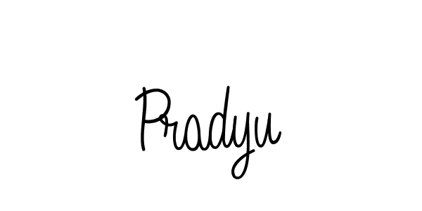 Design your own signature with our free online signature maker. With this signature software, you can create a handwritten (Angelique-Rose-font-FFP) signature for name Pradyu. Pradyu signature style 5 images and pictures png