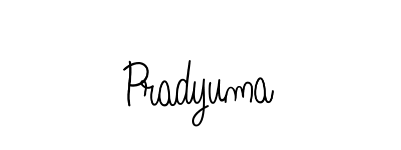 Design your own signature with our free online signature maker. With this signature software, you can create a handwritten (Angelique-Rose-font-FFP) signature for name Pradyuma. Pradyuma signature style 5 images and pictures png