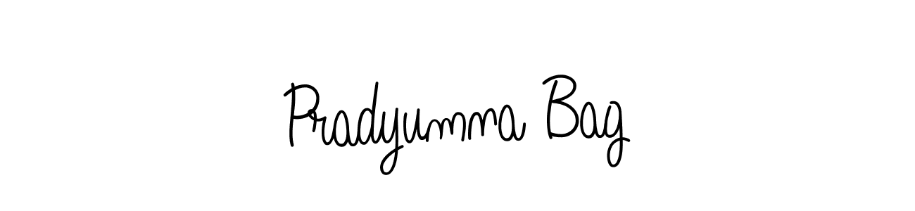 How to make Pradyumna Bag signature? Angelique-Rose-font-FFP is a professional autograph style. Create handwritten signature for Pradyumna Bag name. Pradyumna Bag signature style 5 images and pictures png