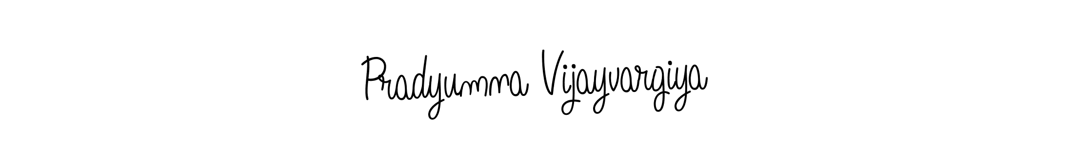 Use a signature maker to create a handwritten signature online. With this signature software, you can design (Angelique-Rose-font-FFP) your own signature for name Pradyumna Vijayvargiya. Pradyumna Vijayvargiya signature style 5 images and pictures png