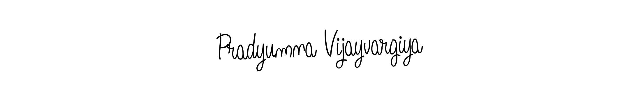 Use a signature maker to create a handwritten signature online. With this signature software, you can design (Angelique-Rose-font-FFP) your own signature for name Pradyumna Vijayvargiya. Pradyumna Vijayvargiya signature style 5 images and pictures png