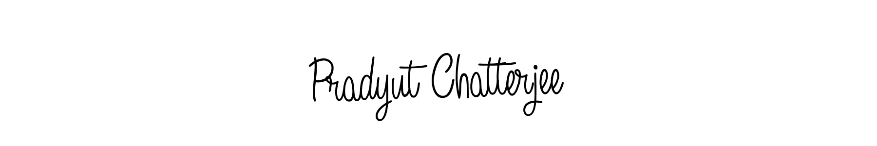 You should practise on your own different ways (Angelique-Rose-font-FFP) to write your name (Pradyut Chatterjee) in signature. don't let someone else do it for you. Pradyut Chatterjee signature style 5 images and pictures png