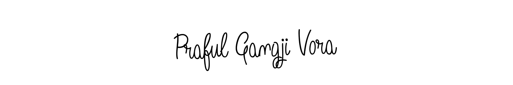 Design your own signature with our free online signature maker. With this signature software, you can create a handwritten (Angelique-Rose-font-FFP) signature for name Praful Gangji Vora. Praful Gangji Vora signature style 5 images and pictures png
