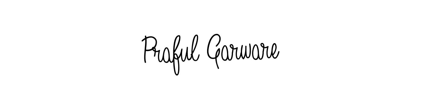 Use a signature maker to create a handwritten signature online. With this signature software, you can design (Angelique-Rose-font-FFP) your own signature for name Praful Garware. Praful Garware signature style 5 images and pictures png