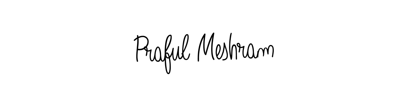 How to make Praful Meshram name signature. Use Angelique-Rose-font-FFP style for creating short signs online. This is the latest handwritten sign. Praful Meshram signature style 5 images and pictures png