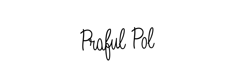 You should practise on your own different ways (Angelique-Rose-font-FFP) to write your name (Praful Pol) in signature. don't let someone else do it for you. Praful Pol signature style 5 images and pictures png