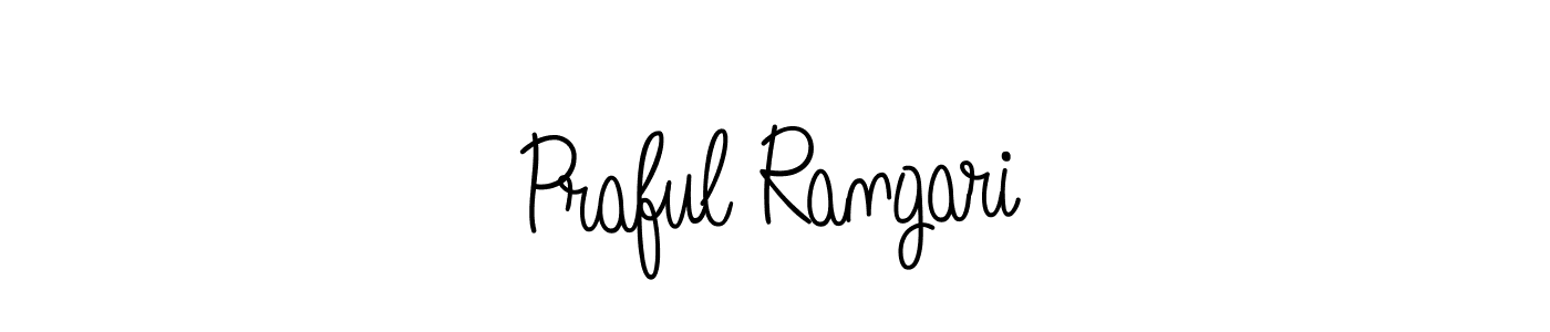 Angelique-Rose-font-FFP is a professional signature style that is perfect for those who want to add a touch of class to their signature. It is also a great choice for those who want to make their signature more unique. Get Praful Rangari name to fancy signature for free. Praful Rangari signature style 5 images and pictures png