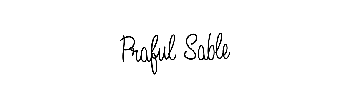 Make a beautiful signature design for name Praful Sable. With this signature (Angelique-Rose-font-FFP) style, you can create a handwritten signature for free. Praful Sable signature style 5 images and pictures png