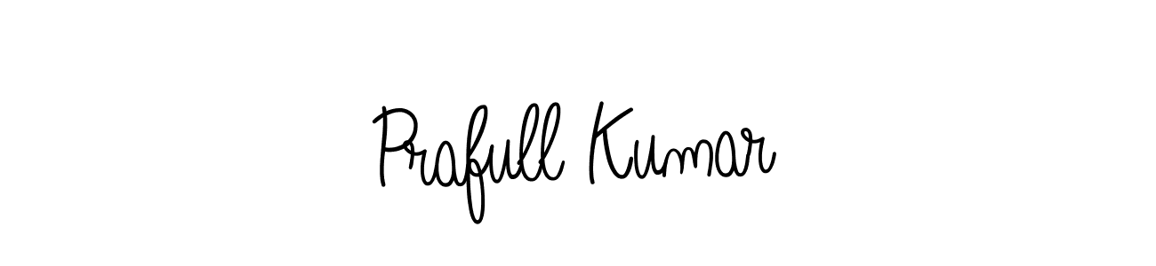 The best way (Angelique-Rose-font-FFP) to make a short signature is to pick only two or three words in your name. The name Prafull Kumar include a total of six letters. For converting this name. Prafull Kumar signature style 5 images and pictures png