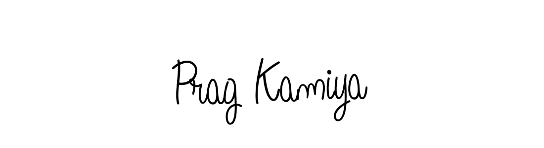 How to make Prag Kamiya signature? Angelique-Rose-font-FFP is a professional autograph style. Create handwritten signature for Prag Kamiya name. Prag Kamiya signature style 5 images and pictures png