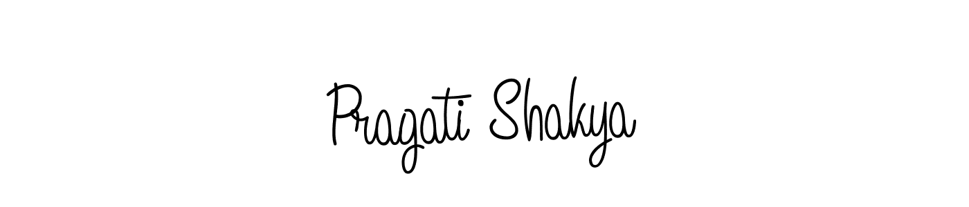 You should practise on your own different ways (Angelique-Rose-font-FFP) to write your name (Pragati Shakya) in signature. don't let someone else do it for you. Pragati Shakya signature style 5 images and pictures png