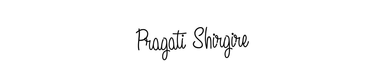 How to make Pragati Shirgire name signature. Use Angelique-Rose-font-FFP style for creating short signs online. This is the latest handwritten sign. Pragati Shirgire signature style 5 images and pictures png