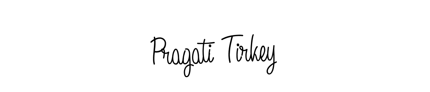 Make a beautiful signature design for name Pragati Tirkey. With this signature (Angelique-Rose-font-FFP) style, you can create a handwritten signature for free. Pragati Tirkey signature style 5 images and pictures png