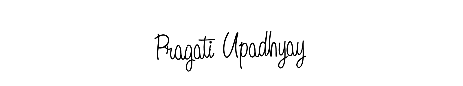 How to make Pragati Upadhyay name signature. Use Angelique-Rose-font-FFP style for creating short signs online. This is the latest handwritten sign. Pragati Upadhyay signature style 5 images and pictures png