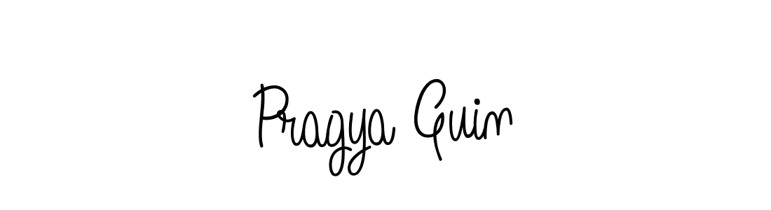 Design your own signature with our free online signature maker. With this signature software, you can create a handwritten (Angelique-Rose-font-FFP) signature for name Pragya Guin. Pragya Guin signature style 5 images and pictures png