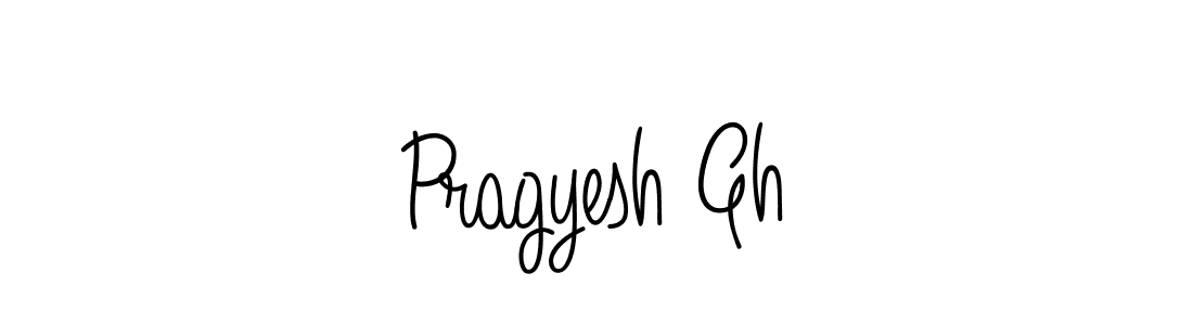 The best way (Angelique-Rose-font-FFP) to make a short signature is to pick only two or three words in your name. The name Pragyesh Gh include a total of six letters. For converting this name. Pragyesh Gh signature style 5 images and pictures png