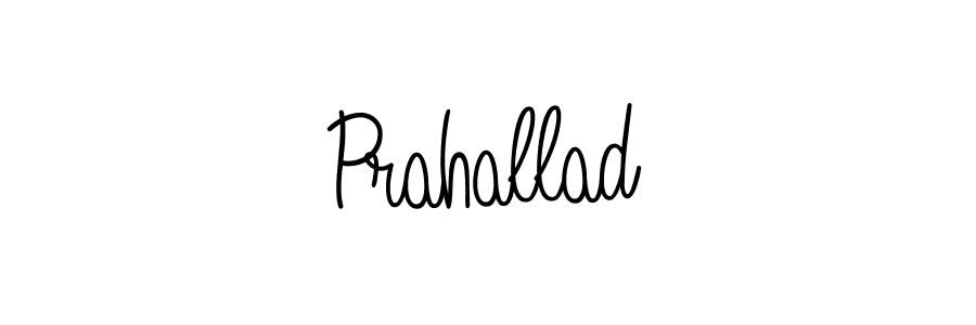 Make a beautiful signature design for name Prahallad. With this signature (Angelique-Rose-font-FFP) style, you can create a handwritten signature for free. Prahallad signature style 5 images and pictures png