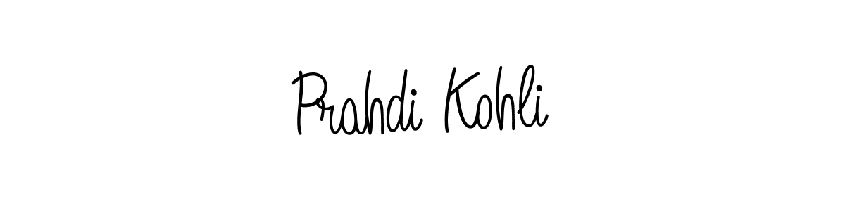 You should practise on your own different ways (Angelique-Rose-font-FFP) to write your name (Prahdi Kohli) in signature. don't let someone else do it for you. Prahdi Kohli signature style 5 images and pictures png