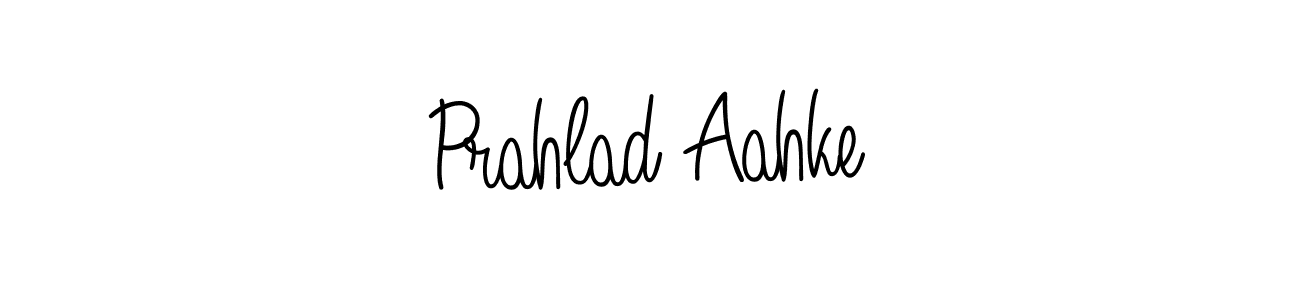 Use a signature maker to create a handwritten signature online. With this signature software, you can design (Angelique-Rose-font-FFP) your own signature for name Prahlad Aahke. Prahlad Aahke signature style 5 images and pictures png