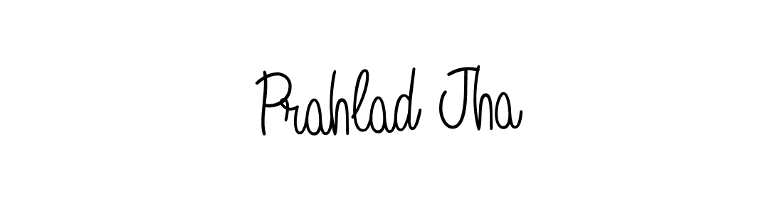 Use a signature maker to create a handwritten signature online. With this signature software, you can design (Angelique-Rose-font-FFP) your own signature for name Prahlad Jha. Prahlad Jha signature style 5 images and pictures png