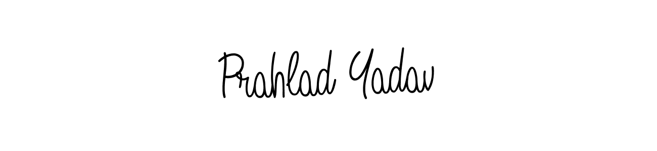 You should practise on your own different ways (Angelique-Rose-font-FFP) to write your name (Prahlad Yadav) in signature. don't let someone else do it for you. Prahlad Yadav signature style 5 images and pictures png