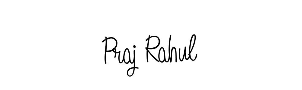 You should practise on your own different ways (Angelique-Rose-font-FFP) to write your name (Praj Rahul) in signature. don't let someone else do it for you. Praj Rahul signature style 5 images and pictures png