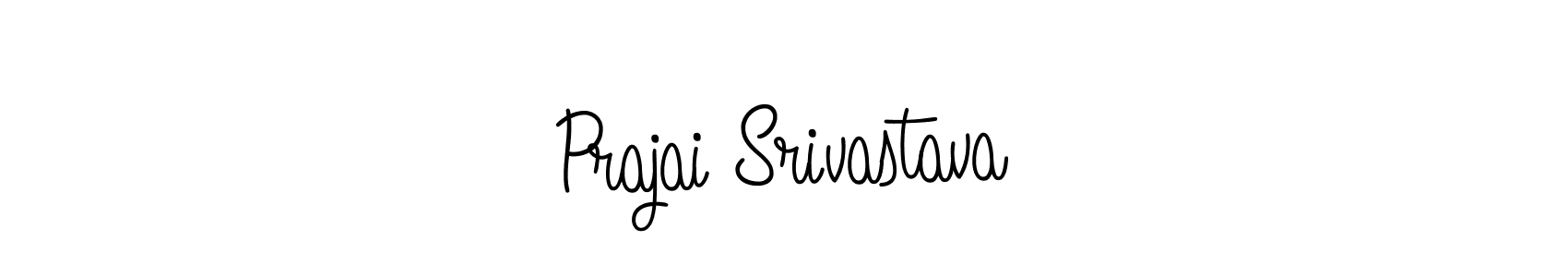 Use a signature maker to create a handwritten signature online. With this signature software, you can design (Angelique-Rose-font-FFP) your own signature for name Prajai Srivastava. Prajai Srivastava signature style 5 images and pictures png