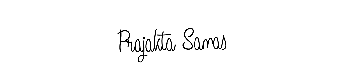 How to make Prajakta Sanas name signature. Use Angelique-Rose-font-FFP style for creating short signs online. This is the latest handwritten sign. Prajakta Sanas signature style 5 images and pictures png