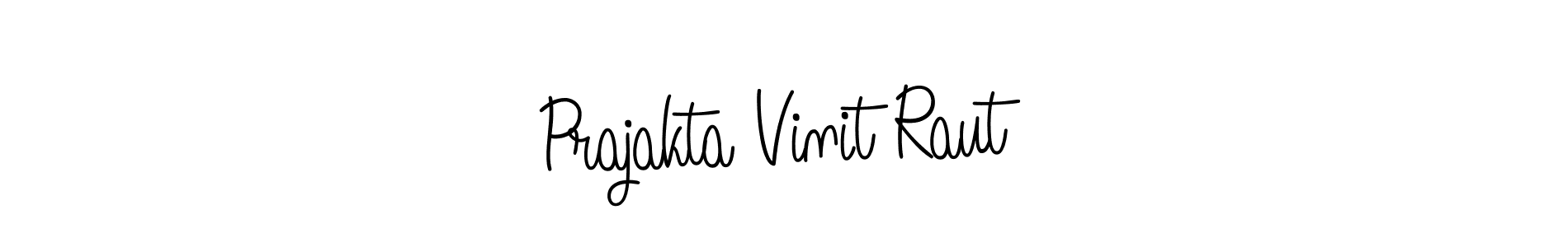 You should practise on your own different ways (Angelique-Rose-font-FFP) to write your name (Prajakta Vinit Raut) in signature. don't let someone else do it for you. Prajakta Vinit Raut signature style 5 images and pictures png