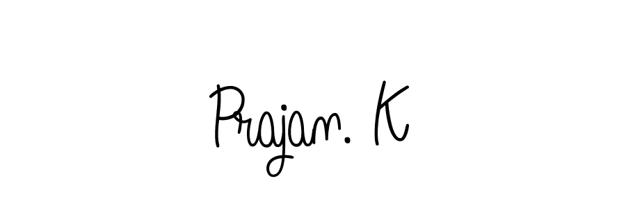 Design your own signature with our free online signature maker. With this signature software, you can create a handwritten (Angelique-Rose-font-FFP) signature for name Prajan. K. Prajan. K signature style 5 images and pictures png