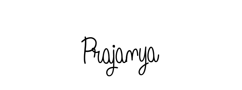 Use a signature maker to create a handwritten signature online. With this signature software, you can design (Angelique-Rose-font-FFP) your own signature for name Prajanya. Prajanya signature style 5 images and pictures png