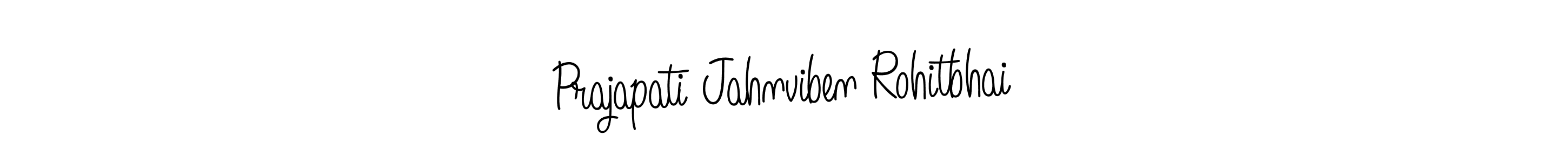 How to make Prajapati Jahnviben Rohitbhai name signature. Use Angelique-Rose-font-FFP style for creating short signs online. This is the latest handwritten sign. Prajapati Jahnviben Rohitbhai signature style 5 images and pictures png