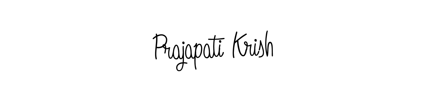 Make a beautiful signature design for name Prajapati Krish. With this signature (Angelique-Rose-font-FFP) style, you can create a handwritten signature for free. Prajapati Krish signature style 5 images and pictures png