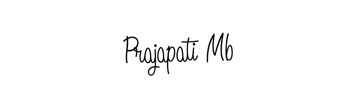 Use a signature maker to create a handwritten signature online. With this signature software, you can design (Angelique-Rose-font-FFP) your own signature for name Prajapati Mb. Prajapati Mb signature style 5 images and pictures png