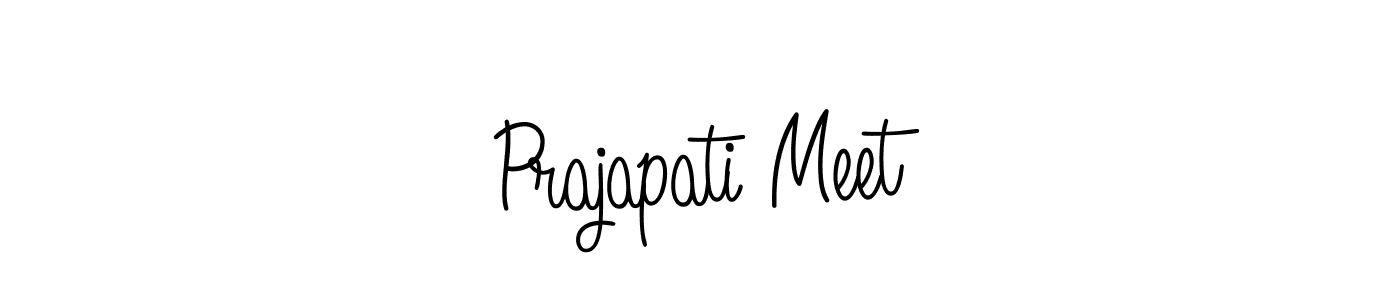 Prajapati Meet stylish signature style. Best Handwritten Sign (Angelique-Rose-font-FFP) for my name. Handwritten Signature Collection Ideas for my name Prajapati Meet. Prajapati Meet signature style 5 images and pictures png
