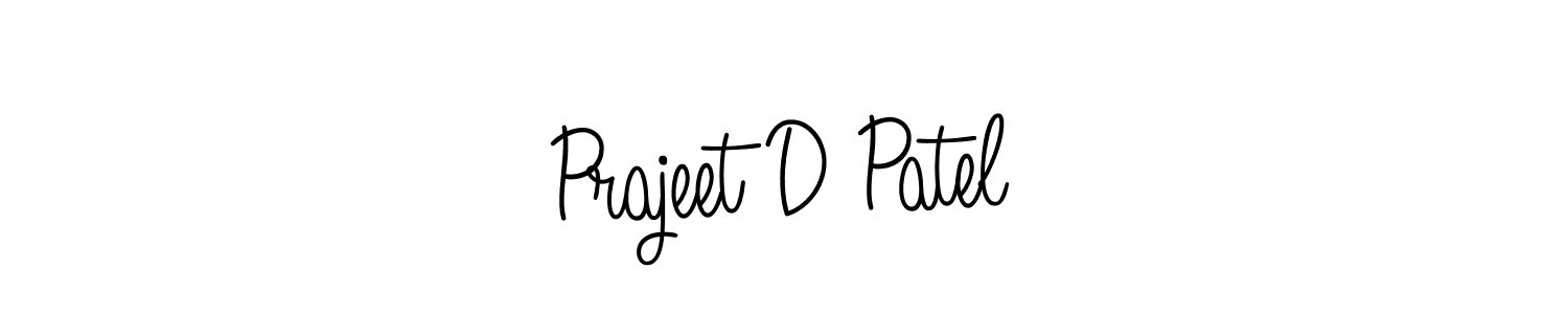 Also we have Prajeet D Patel name is the best signature style. Create professional handwritten signature collection using Angelique-Rose-font-FFP autograph style. Prajeet D Patel signature style 5 images and pictures png