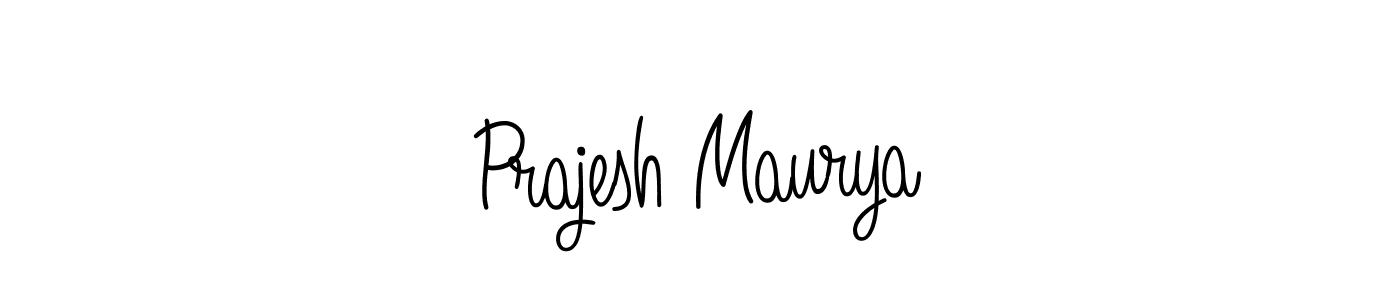 Design your own signature with our free online signature maker. With this signature software, you can create a handwritten (Angelique-Rose-font-FFP) signature for name Prajesh Maurya. Prajesh Maurya signature style 5 images and pictures png