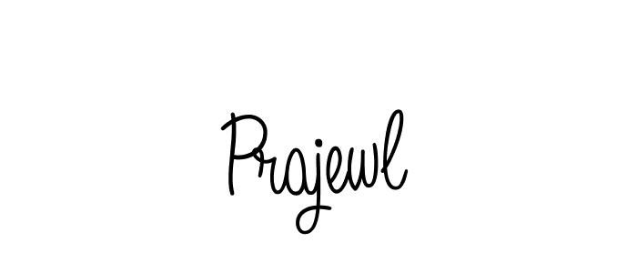 Make a beautiful signature design for name Prajewl. With this signature (Angelique-Rose-font-FFP) style, you can create a handwritten signature for free. Prajewl signature style 5 images and pictures png