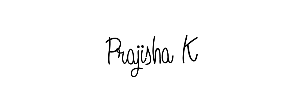 How to make Prajisha K signature? Angelique-Rose-font-FFP is a professional autograph style. Create handwritten signature for Prajisha K name. Prajisha K signature style 5 images and pictures png