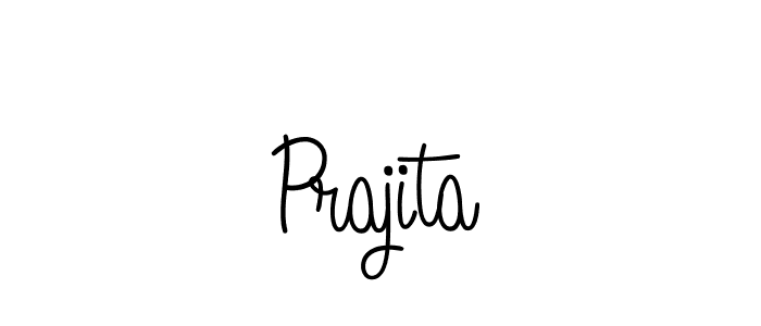 You should practise on your own different ways (Angelique-Rose-font-FFP) to write your name (Prajita) in signature. don't let someone else do it for you. Prajita signature style 5 images and pictures png