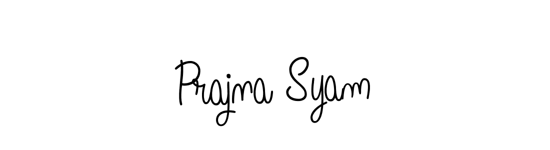 You should practise on your own different ways (Angelique-Rose-font-FFP) to write your name (Prajna Syam) in signature. don't let someone else do it for you. Prajna Syam signature style 5 images and pictures png