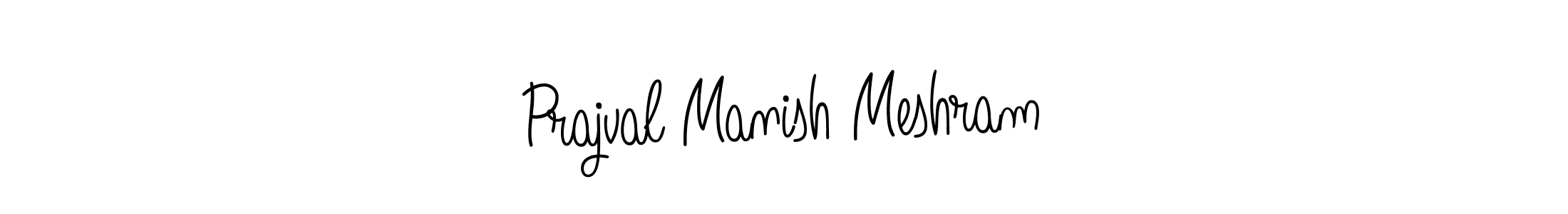 Make a short Prajval Manish Meshram signature style. Manage your documents anywhere anytime using Angelique-Rose-font-FFP. Create and add eSignatures, submit forms, share and send files easily. Prajval Manish Meshram signature style 5 images and pictures png