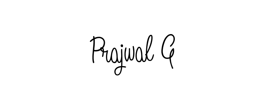 Design your own signature with our free online signature maker. With this signature software, you can create a handwritten (Angelique-Rose-font-FFP) signature for name Prajwal G. Prajwal G signature style 5 images and pictures png