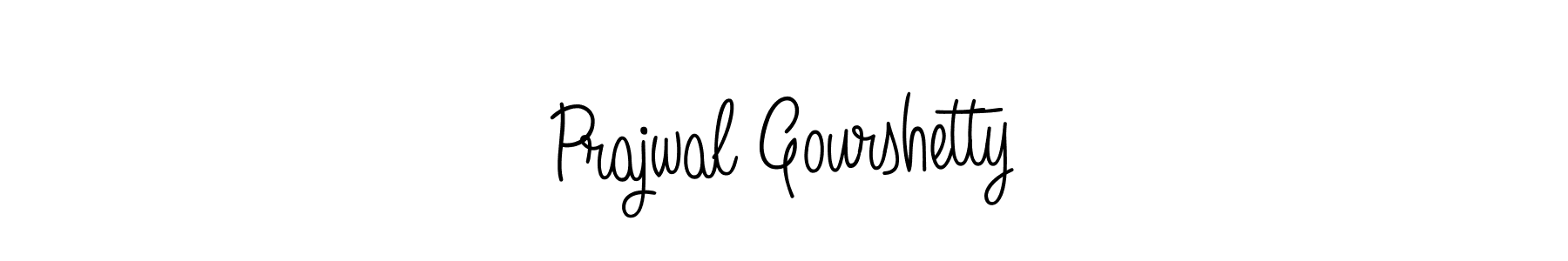 Create a beautiful signature design for name Prajwal Gourshetty. With this signature (Angelique-Rose-font-FFP) fonts, you can make a handwritten signature for free. Prajwal Gourshetty signature style 5 images and pictures png