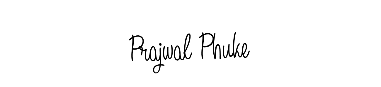 How to make Prajwal Phuke name signature. Use Angelique-Rose-font-FFP style for creating short signs online. This is the latest handwritten sign. Prajwal Phuke signature style 5 images and pictures png