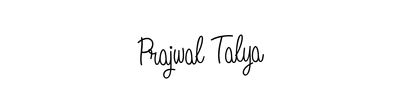Use a signature maker to create a handwritten signature online. With this signature software, you can design (Angelique-Rose-font-FFP) your own signature for name Prajwal Talya. Prajwal Talya signature style 5 images and pictures png