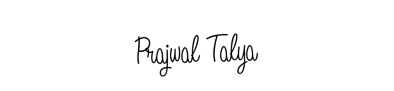 Use a signature maker to create a handwritten signature online. With this signature software, you can design (Angelique-Rose-font-FFP) your own signature for name Prajwal Talya. Prajwal Talya signature style 5 images and pictures png