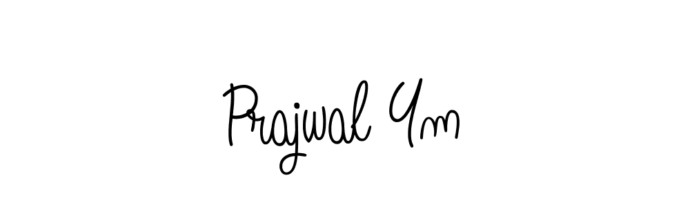 The best way (Angelique-Rose-font-FFP) to make a short signature is to pick only two or three words in your name. The name Prajwal Ym include a total of six letters. For converting this name. Prajwal Ym signature style 5 images and pictures png