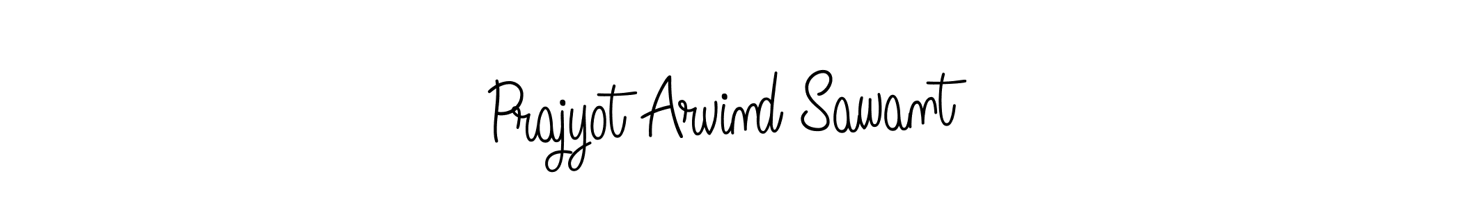 Create a beautiful signature design for name Prajyot Arvind Sawant. With this signature (Angelique-Rose-font-FFP) fonts, you can make a handwritten signature for free. Prajyot Arvind Sawant signature style 5 images and pictures png