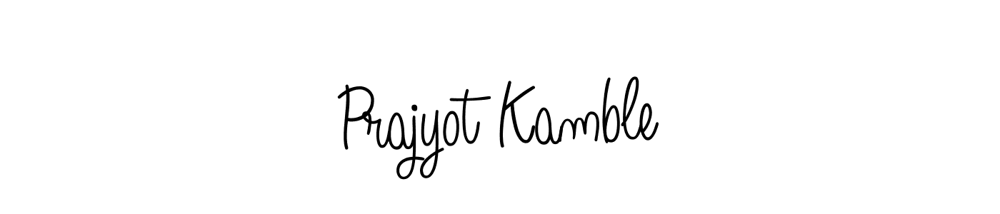 Create a beautiful signature design for name Prajyot Kamble. With this signature (Angelique-Rose-font-FFP) fonts, you can make a handwritten signature for free. Prajyot Kamble signature style 5 images and pictures png